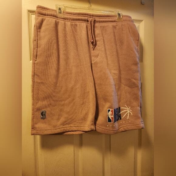 NBA Shorts Men's L NWOT Pink Fleece Soft Cozy Warm - Picture 1 of 1